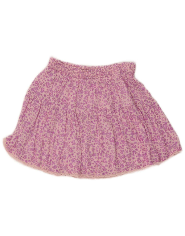 Marks & Spencer Girls Mini-nederdel 13-14 år W25 Pink Floral Viscose