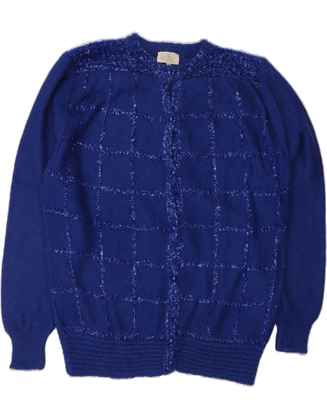 ANDREA MARE Womens Cardigan Sweater UK 16 Large Blue Mohair Vintage Andrea Mare and Second-Hand Andrea Mare from Messina Hembry 