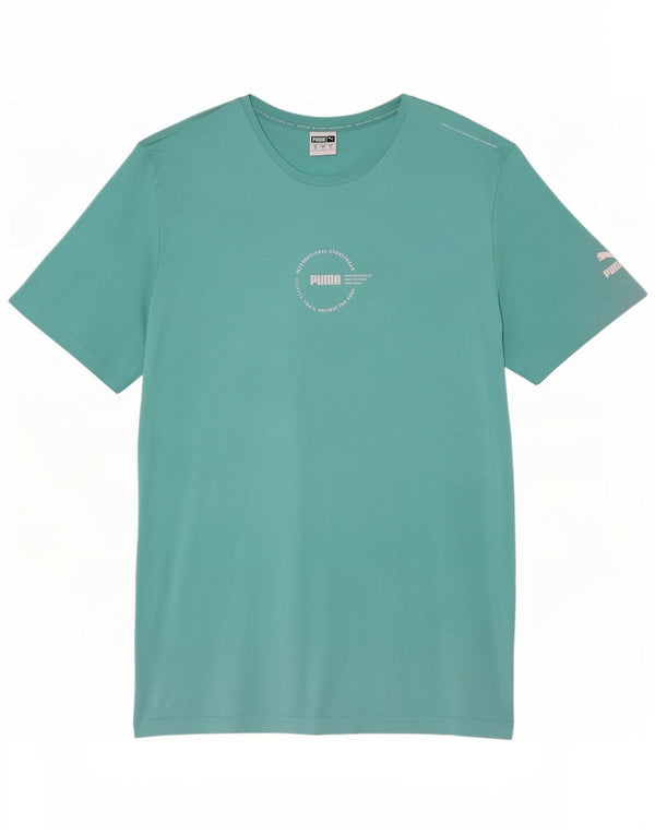 Puma Herre grafisk T-shirt top XL turkis bomuld