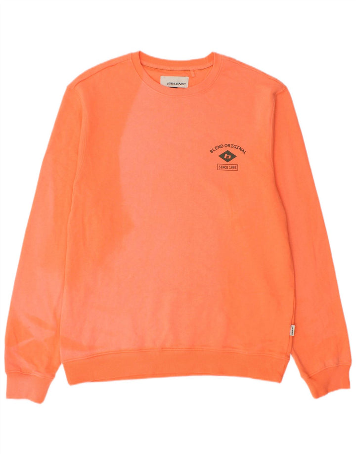 Blend Herre Sweatshirt Jumper Medium Orange Tie Dye Bomuld