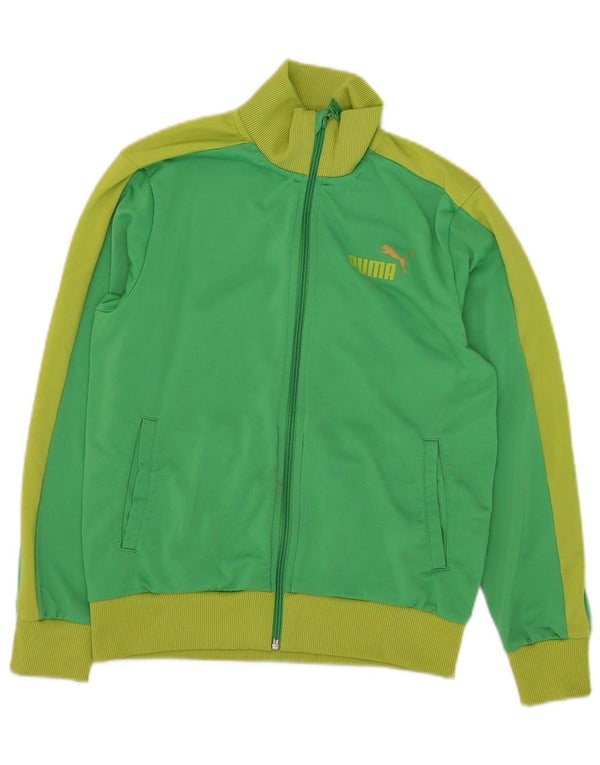 Puma Træningsdragt Topjakke til drenge 11-12 år Grøn Colourblock Polyester