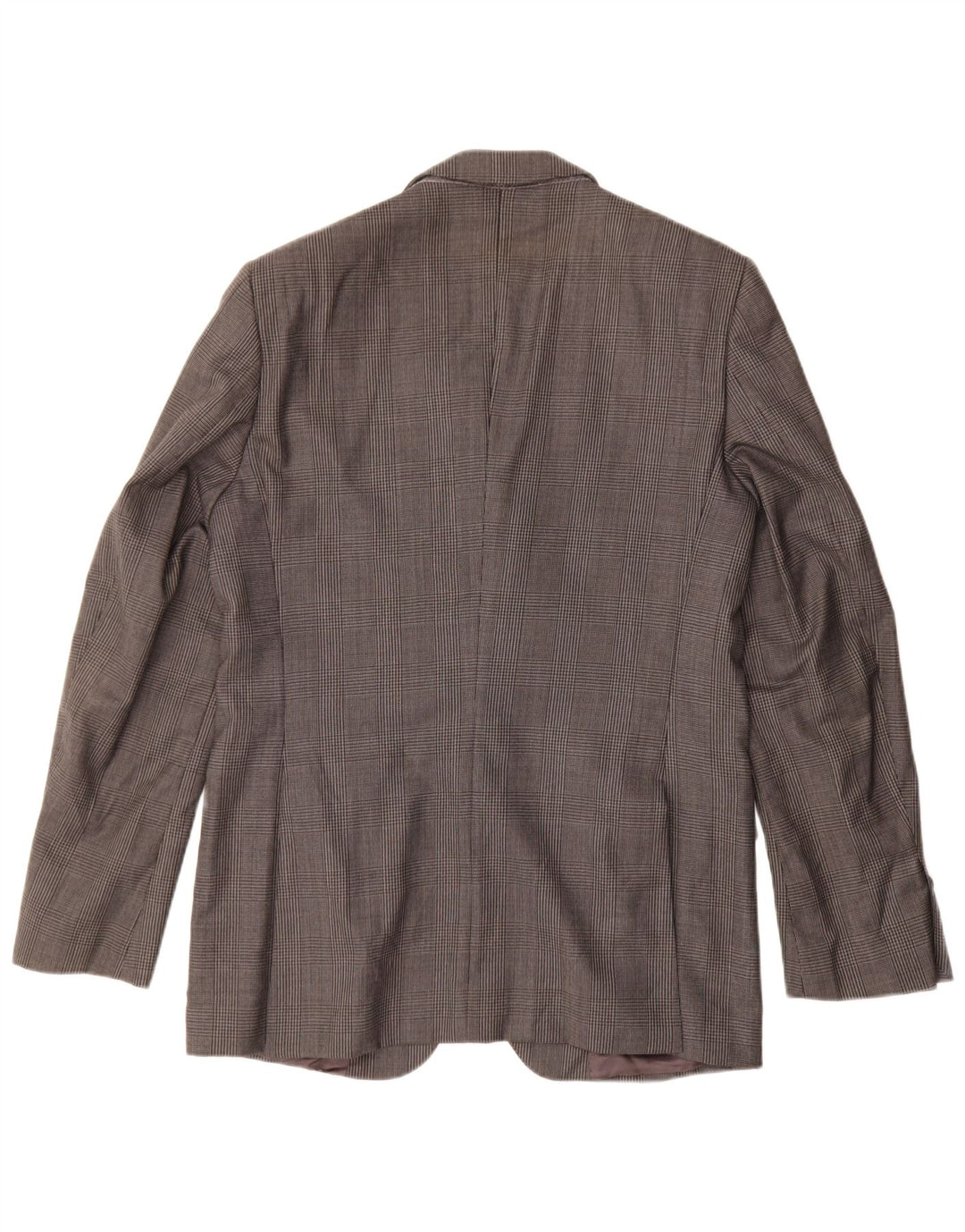 ZARA Blazerjakke til mænd med 2 knapper EU 50 Medium Grå Houndstooth Viscose