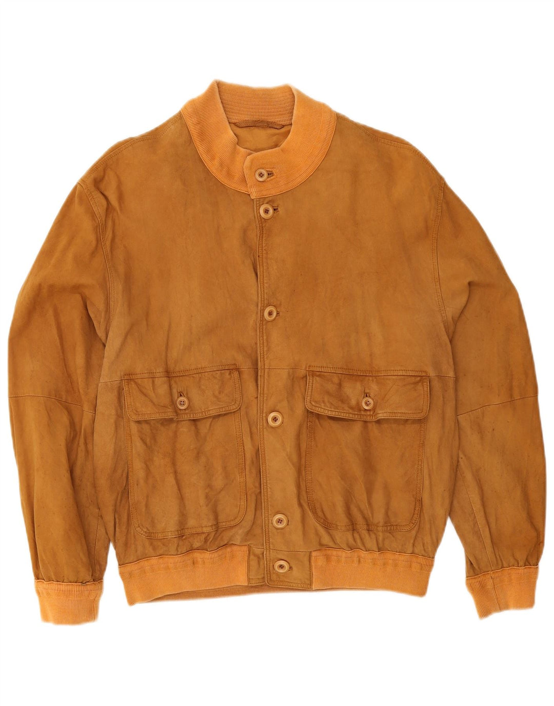 Vintage herre ruskind bomberjakke UK 38 Medium Beige