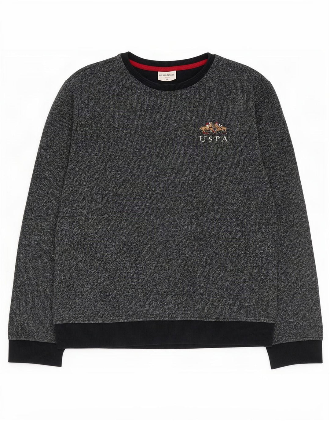 U.S. Polo Assn. Herre Sweatshirt Jumper Medium Navyblå Flecked Bomuld