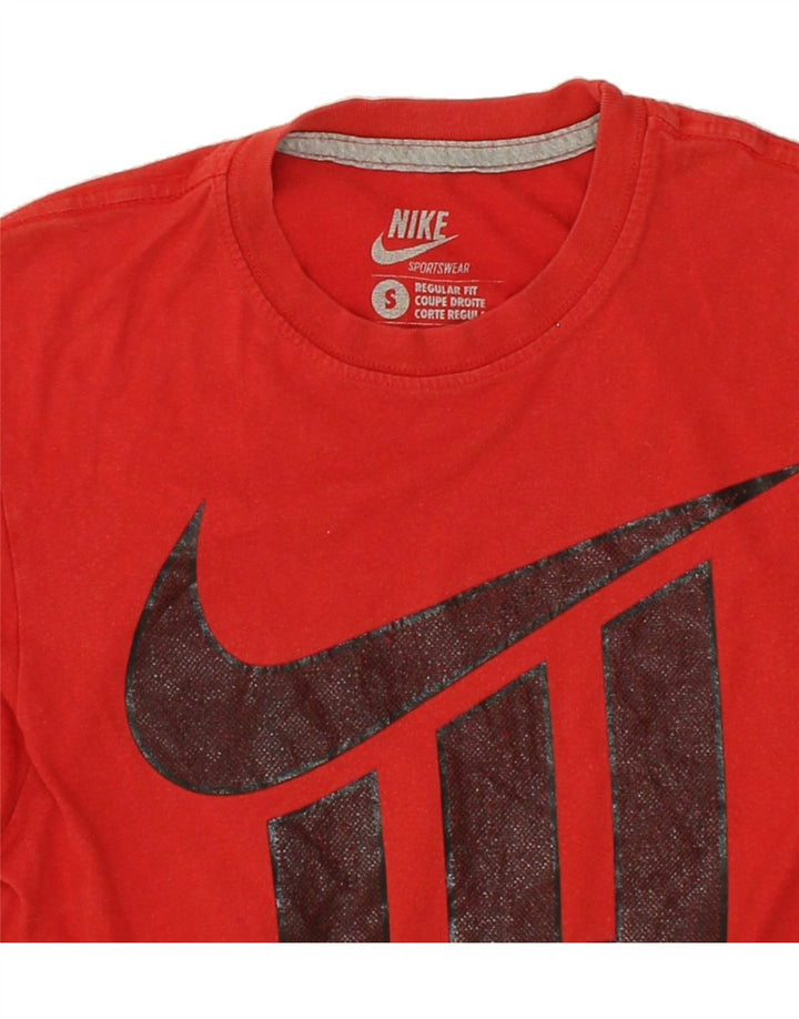 NIKE Mens Regular Fit Graphic T-Shirt Top Small Red Vintage Nike and Second-Hand Nike from Messina Hembry 