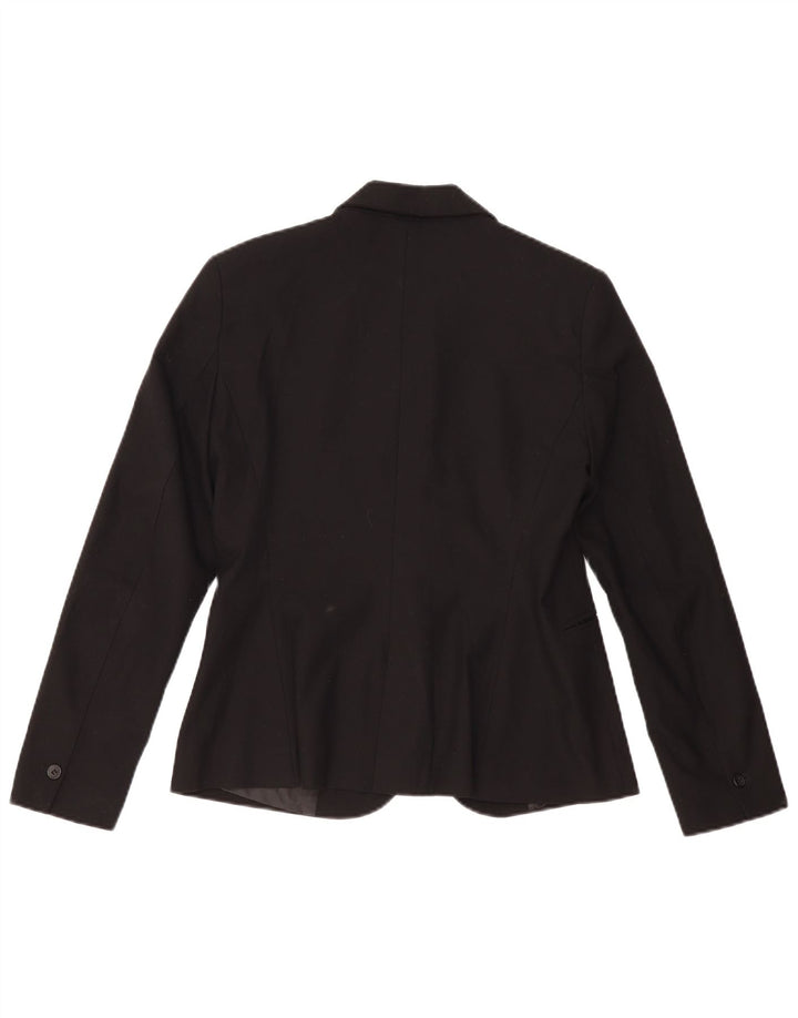 Zara Dame 1-knaps blazerjakke EU 40 Medium Sort