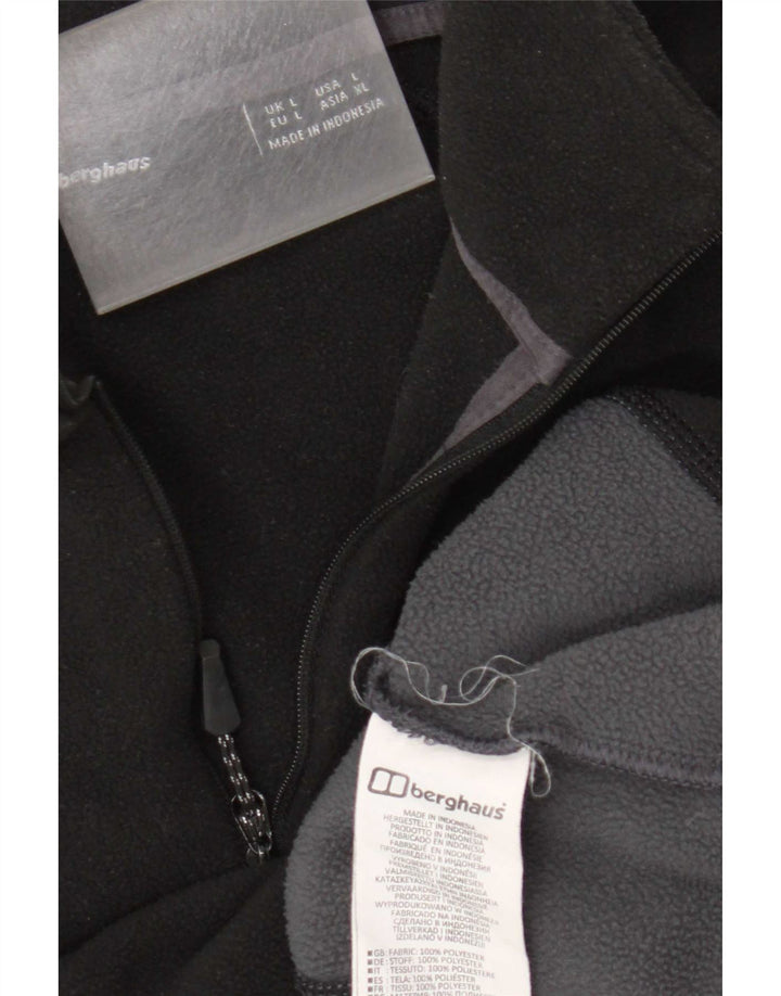Berghaus Fleece Jumper med lynlås til mænd Stor Sort Colourblock Polyester