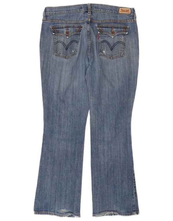LEVI'S Dame 515 Højtaljede Bootcut Jeans US 14 XL W32 L28 Blå