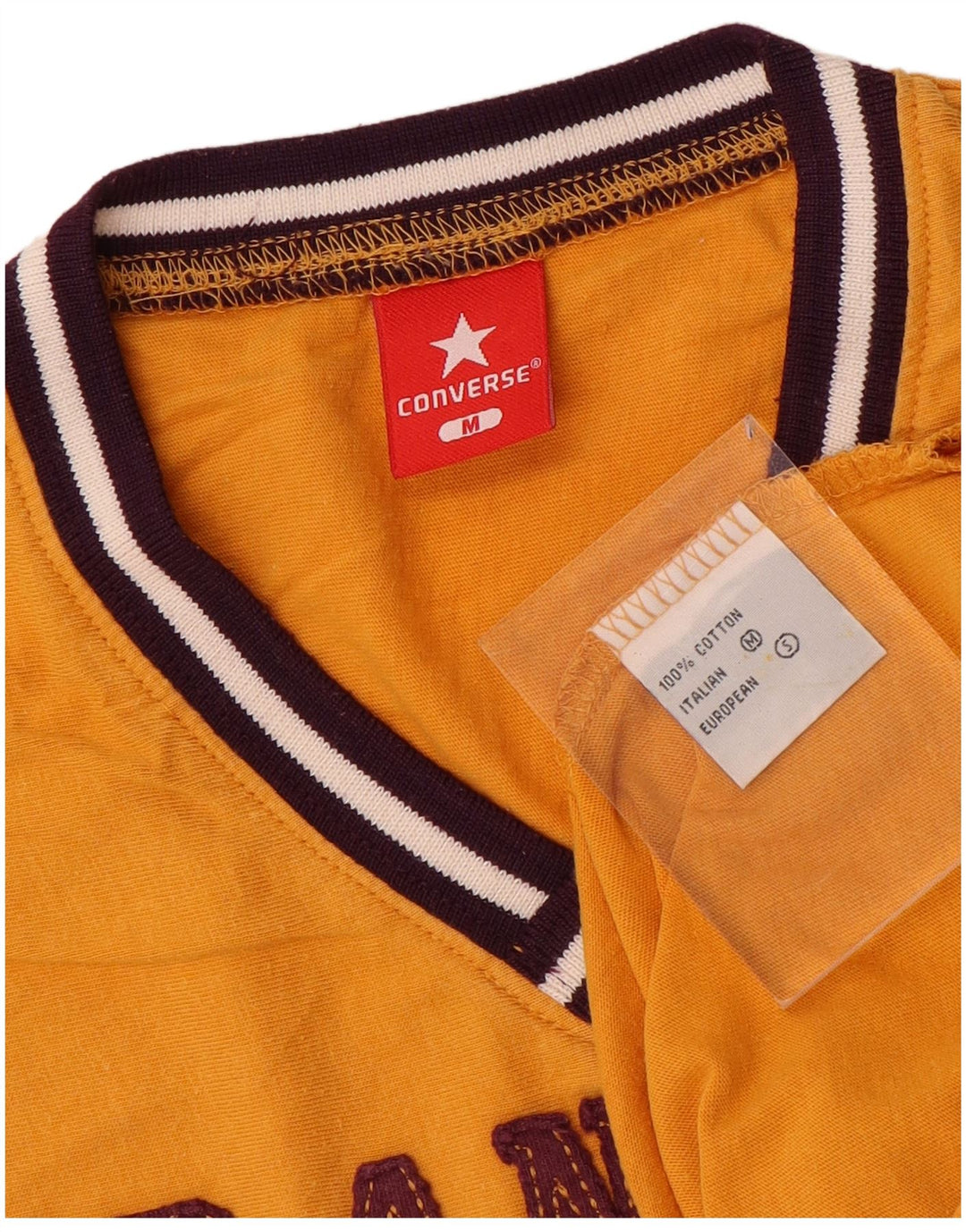 Converse Herre Grafisk Vest Top Medium Gul Bomuld