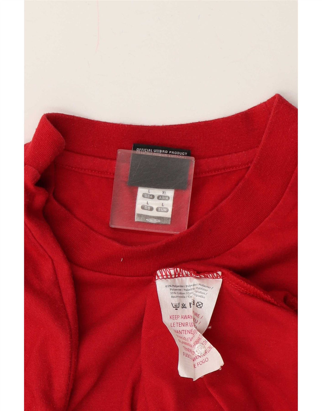 Umbro Herre Grafisk T-Shirt Top Stor Rød Polyester