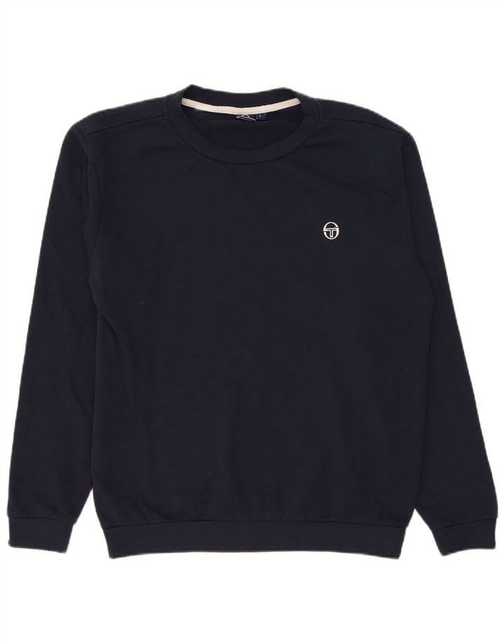 Sergio Tacchini Herre Sweatshirt Jumper Stor Marineblå Bomuld