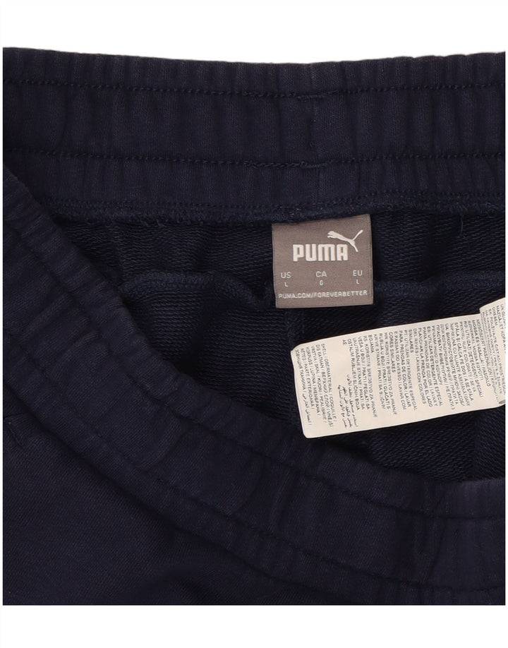 PUMA Mens Sport Shorts Large  Navy Blue Cotton