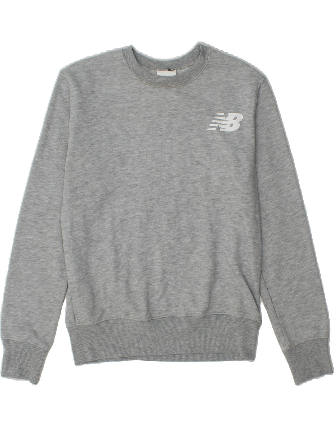 NEW BALANCE Womens Sweatshirt Jumper UK 6 XS Grey Polyester Vintage New Balance and Second-Hand New Balance from Messina Hembry 