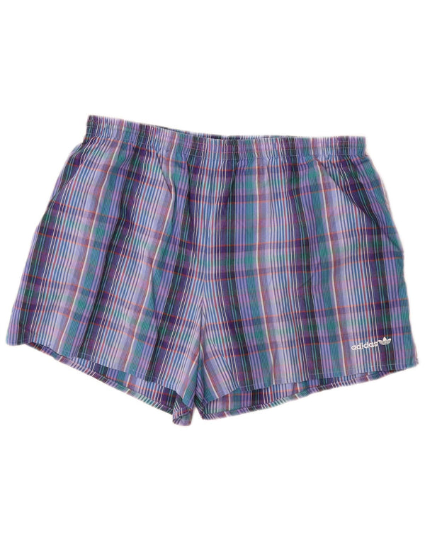 ADIDAS Badeshorts til mænd store blå ternet bomuld