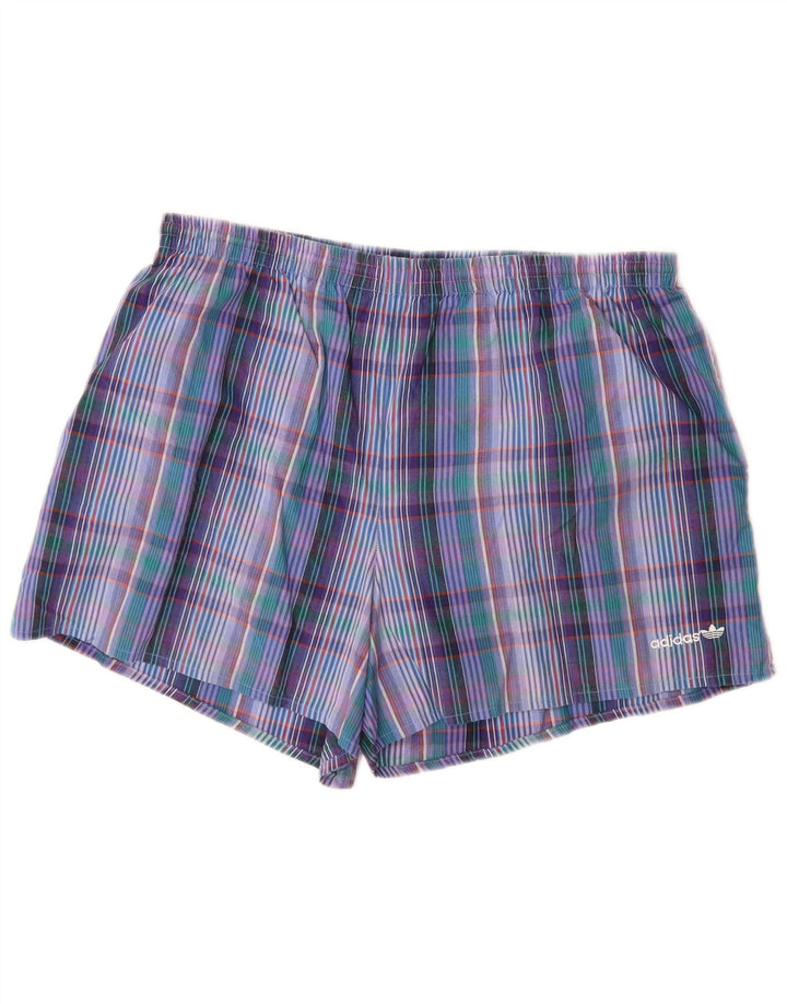 ADIDAS Badeshorts til mænd store blå ternet bomuld