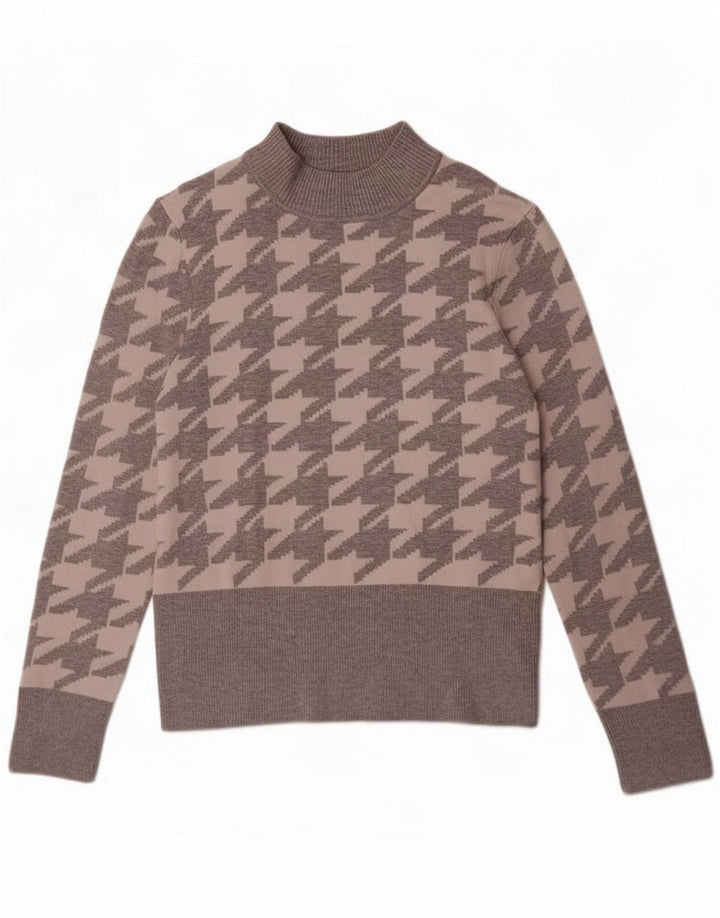 Marks & Spencer Dame Turtle Neck Jumper Sweater UK 14 Large Grey