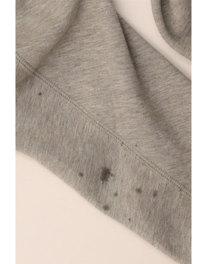 NIKE hættetrøje med lynlås til kvinder UK 14 Medium Grey Flecked Bomuld