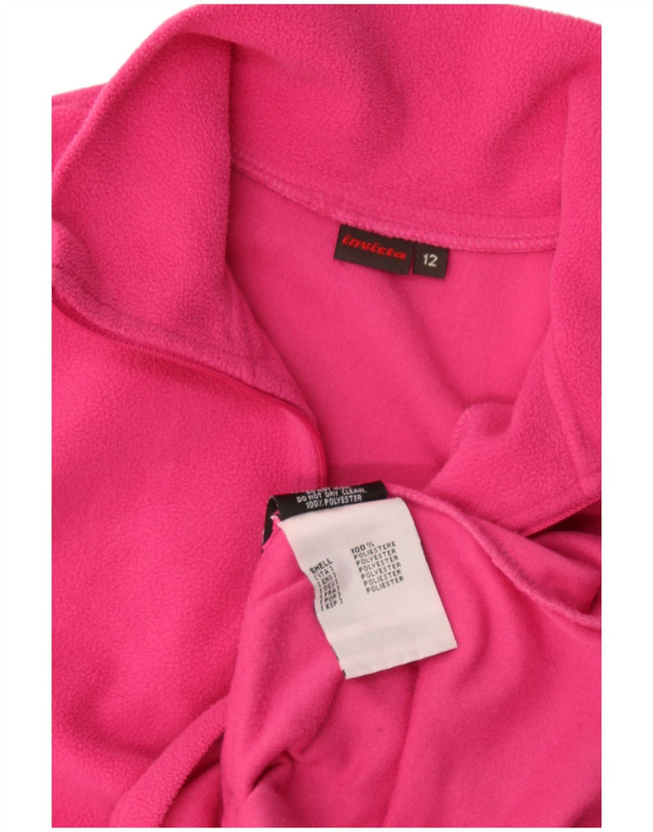 Invicta Fleece Jumper med lynlås til kvinder UK 12 Medium Pink Polyester