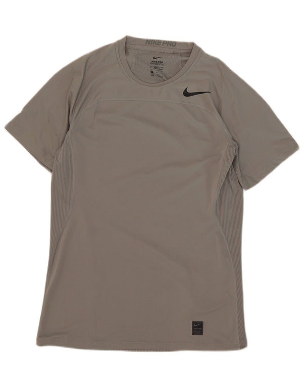 Nike T-shirt top til mænd, mellemgrå polyester