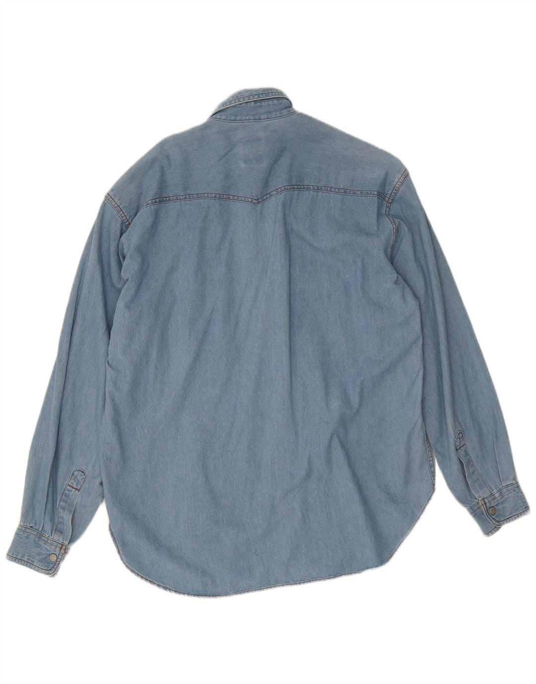 Casucci Herre Denim skjorte Medium Blue Bomuld