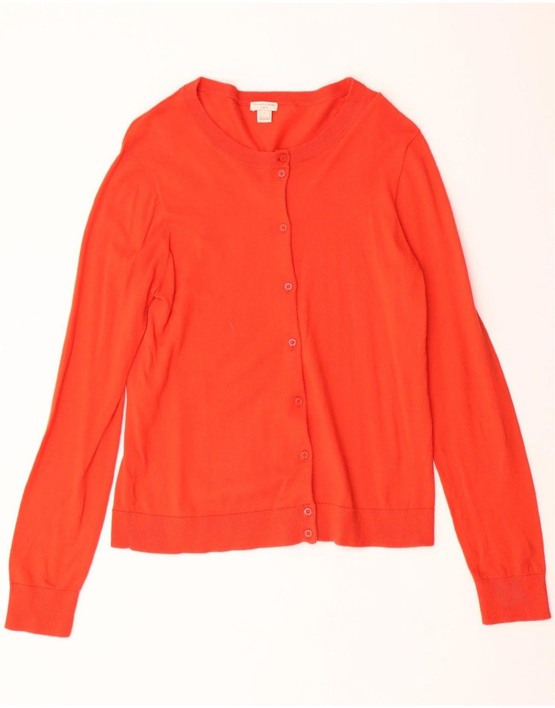 J. CREW Womens Cardigan Sweater UK 14 Large Orange Cotton Vintage J. Crew and Second-Hand J. Crew from Messina Hembry 