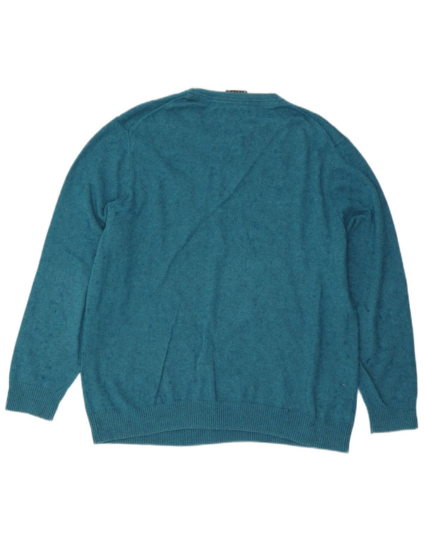 Lyle & Scott Herre sweater med rund hals 2XL blå bomuld