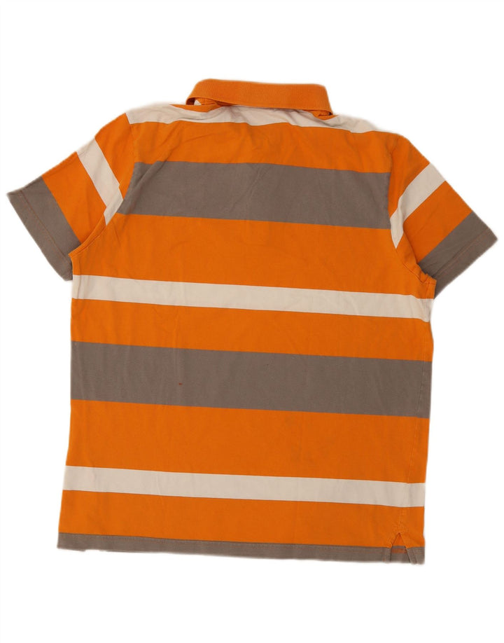 Puma Herre Kortærmet Polo Shirt Stor Orange Stribet