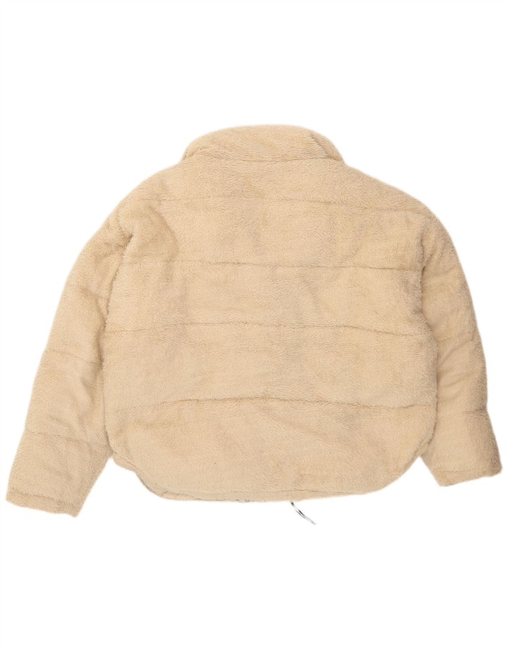 Urban Outfitters Dame Oversized polstret fleecejakke UK 14 Medium Beige