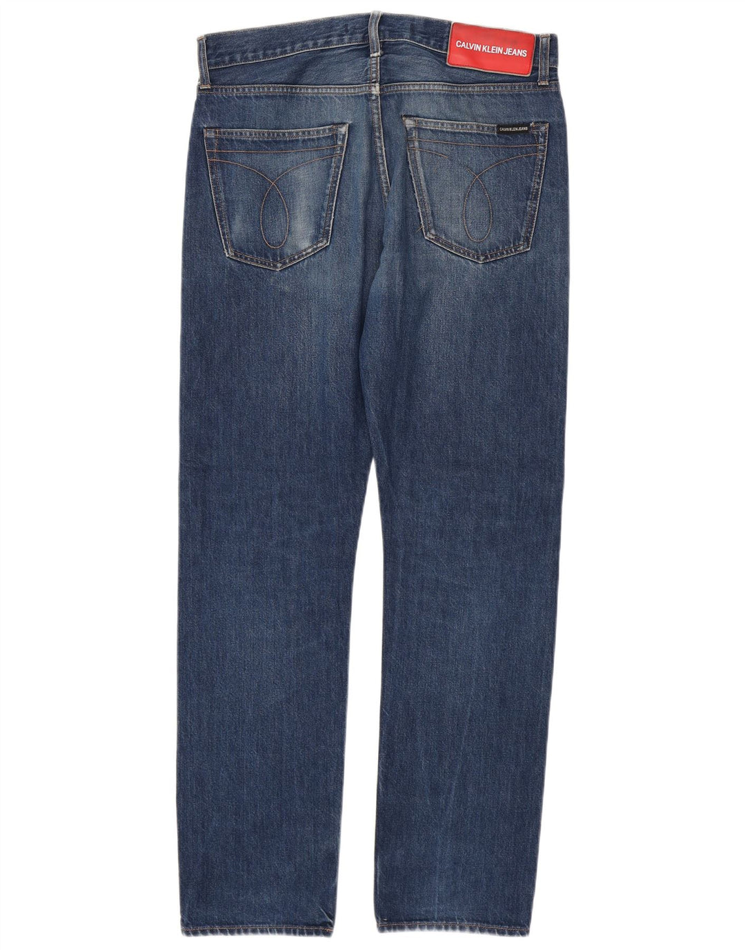CALVIN KLEIN Mens Straight Jeans W31 L32 Blue Cotton