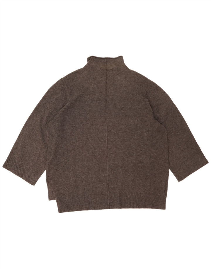 French Connection Dame Turtle Neck Jumper Sweater UK 18 XL Grå