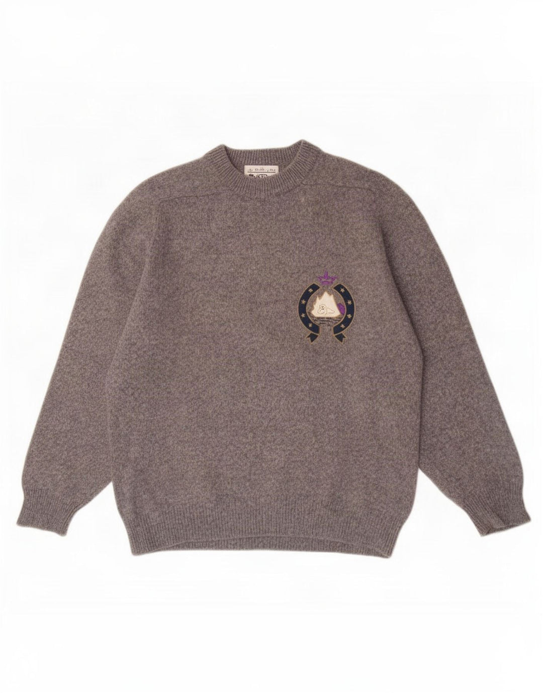 Iceberg Herre Crew Neck Jumper Sweater Medium Grey Virgin Wool