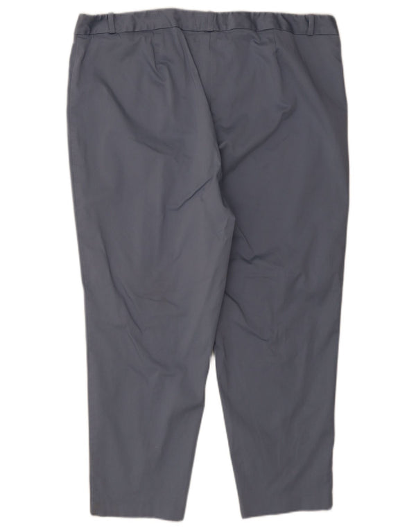 Marks & Spencer Kvinder Slim Fit Cropped Trousers UK 22 3XL W40 L25 Blå