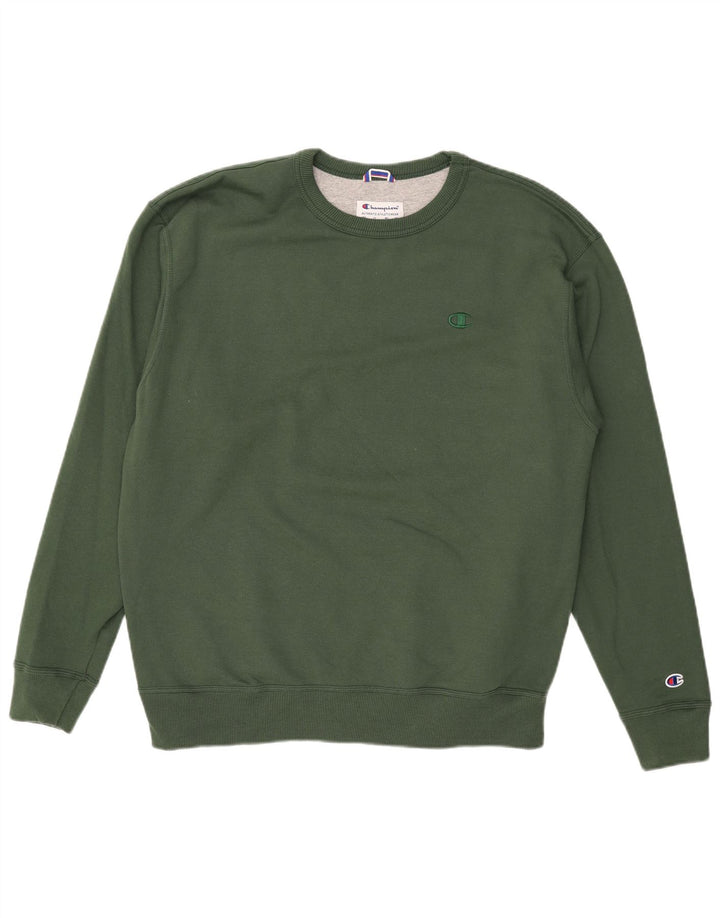 Champion Herre Sweatshirt Jumper XL Grøn Bomuld