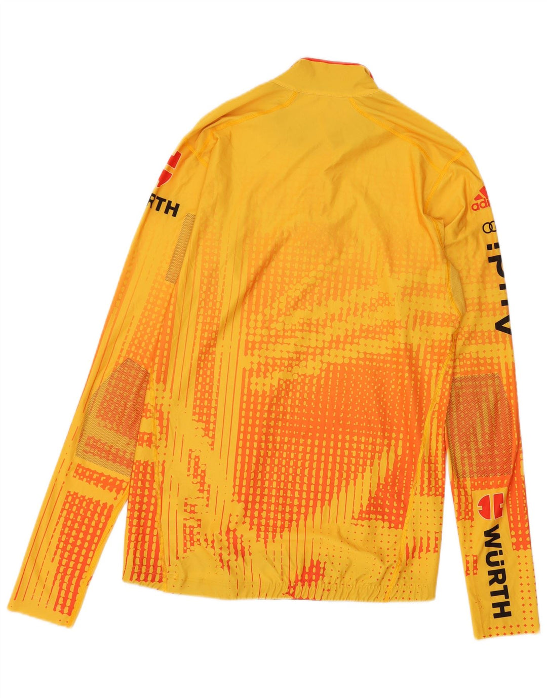 ADIDAS Grafisk Pullover Træningsdragt Top UK 40/42 Medium Yellow Tie Dye