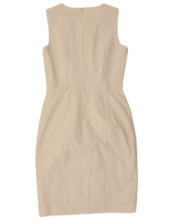 Calvin Klein Dame Ærmeløs Skede Kjole US 4 Small Off White