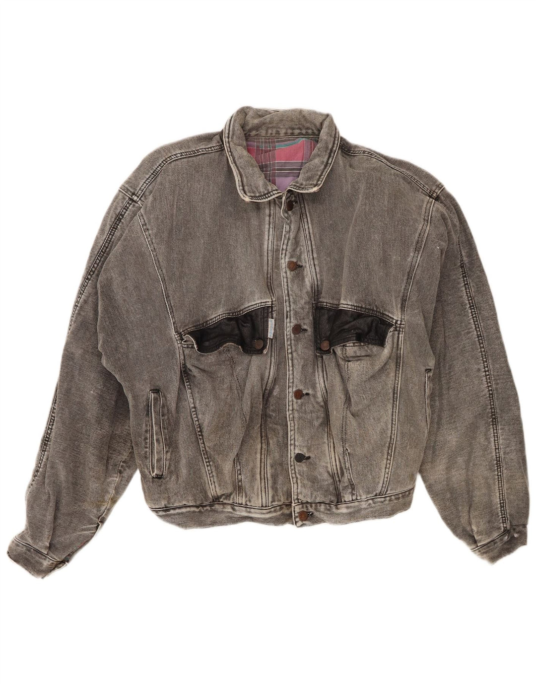 Vintage Herre denimjakke UK 40 Large Grå