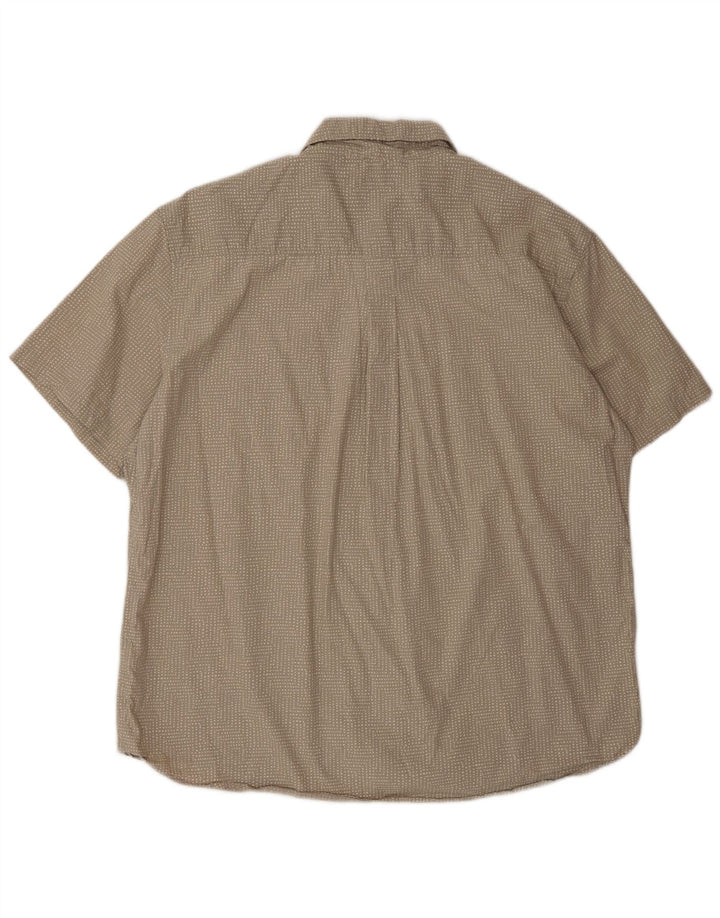 Eddie Bauer kortærmet herreskjorte XL Grå plettet bomuld