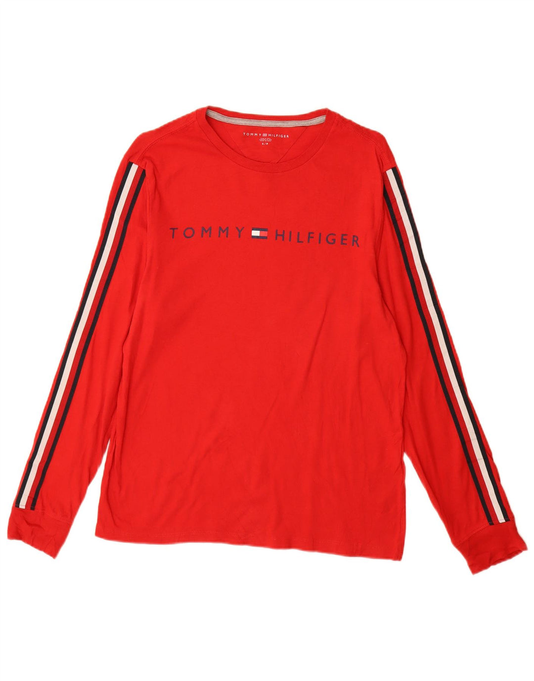 Tommy Hilfiger Herre Grafisk Top Langærmet Lille Rød Bomuld