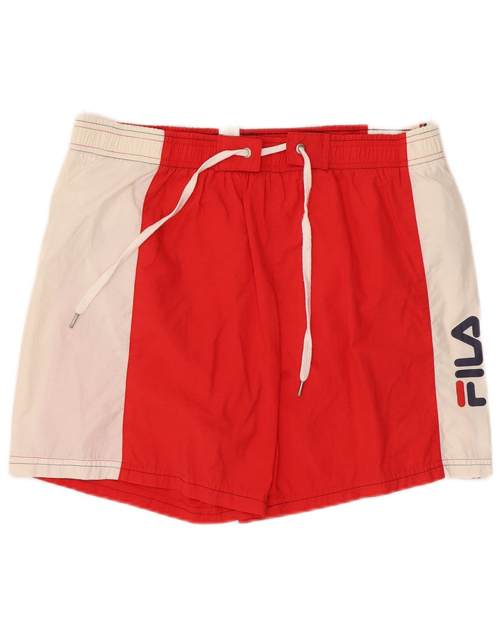 Fila Herre grafiske badeshorts Små røde Colourblock Polyester