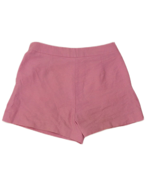 Zara Womens High Waist Hot Pants Medium W28 Pink Bomuld