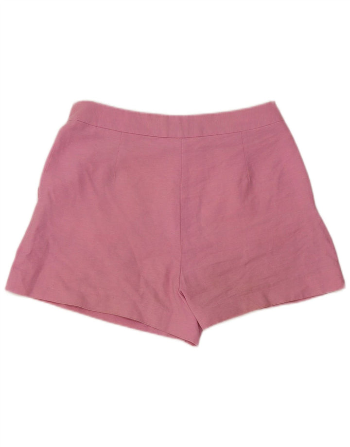 Zara Womens High Waist Hot Pants Medium W28 Pink Bomuld