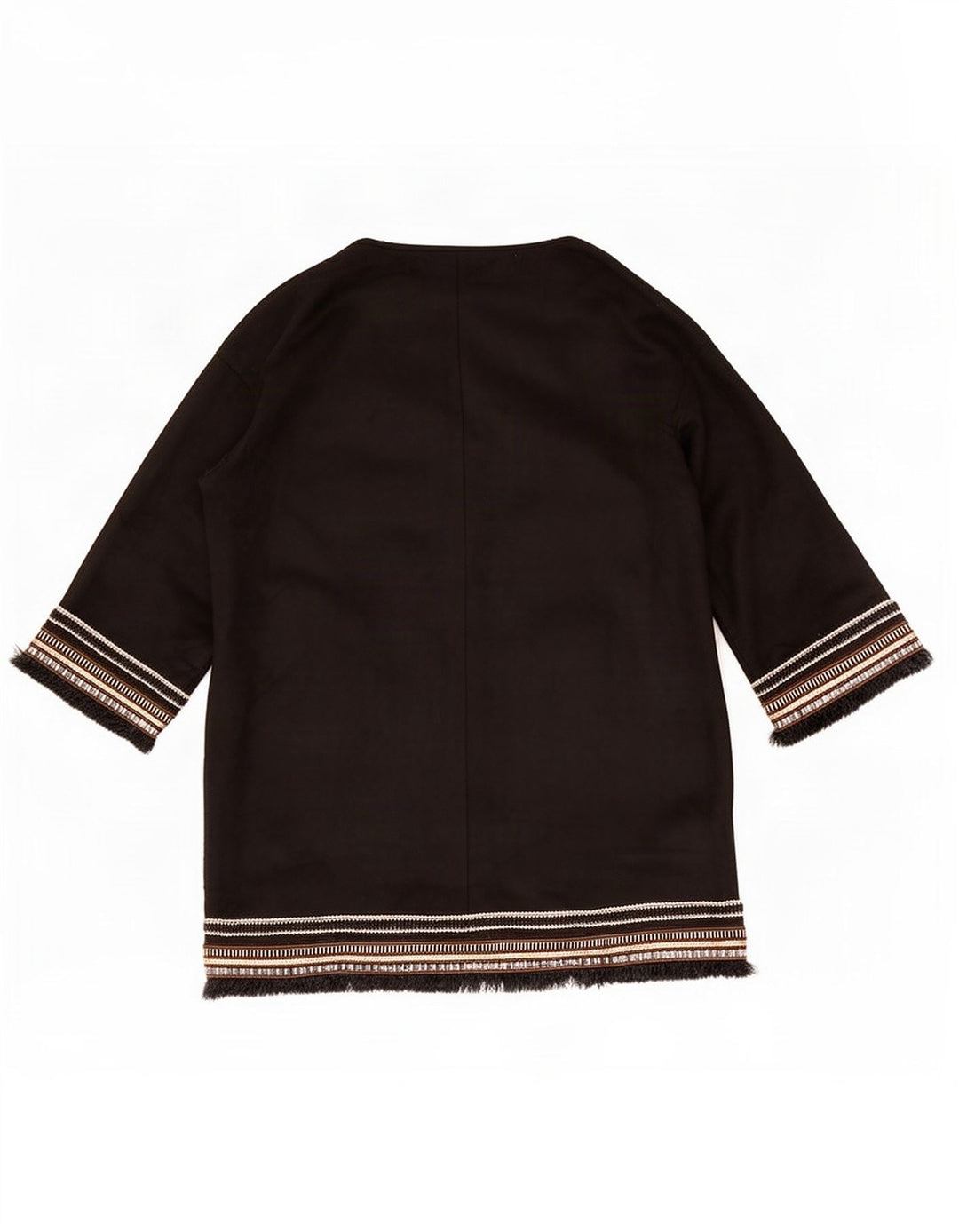 Zara Dame Oversized 3/4-ærmet blazerjakke UK 10 Lille sort stribet