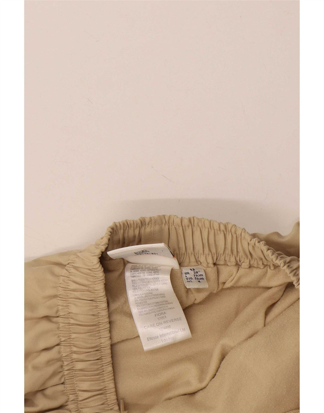 Ellesse Lige Chinobukser til kvinder UK 12 Medium W24 L29 Beige Polyester