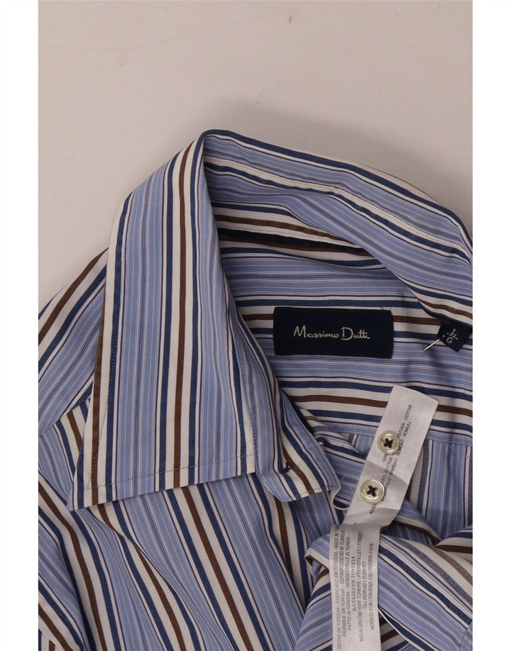 Massimo Dutti Herreskjorte Stor blåstribet bomuld