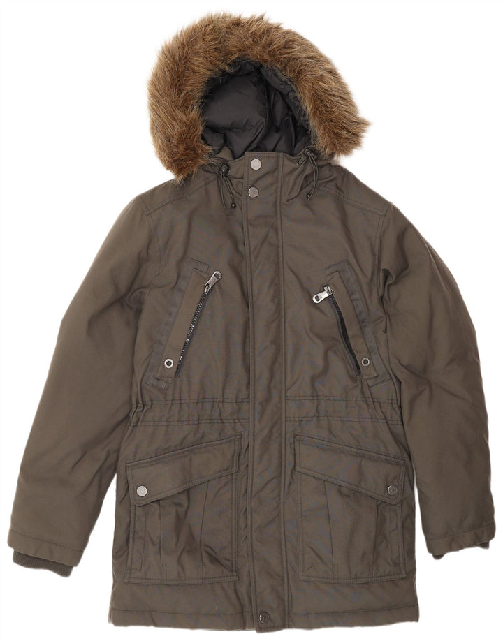 Esprit Herre Hooded Parka Jacket UK 38 Medium Grey