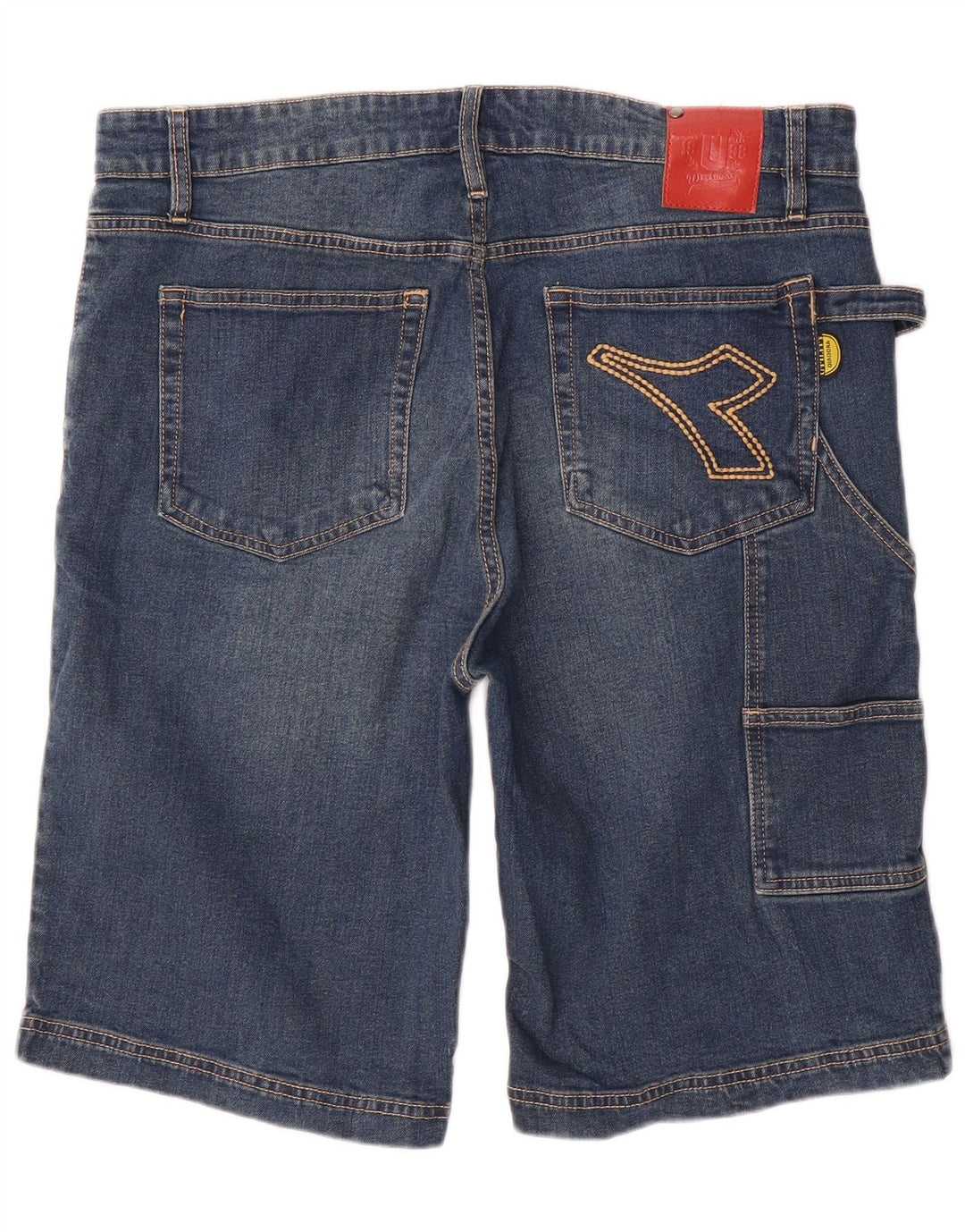 DIADORA Herre Cargo Denim Shorts W33 Medium Blue Bomuld