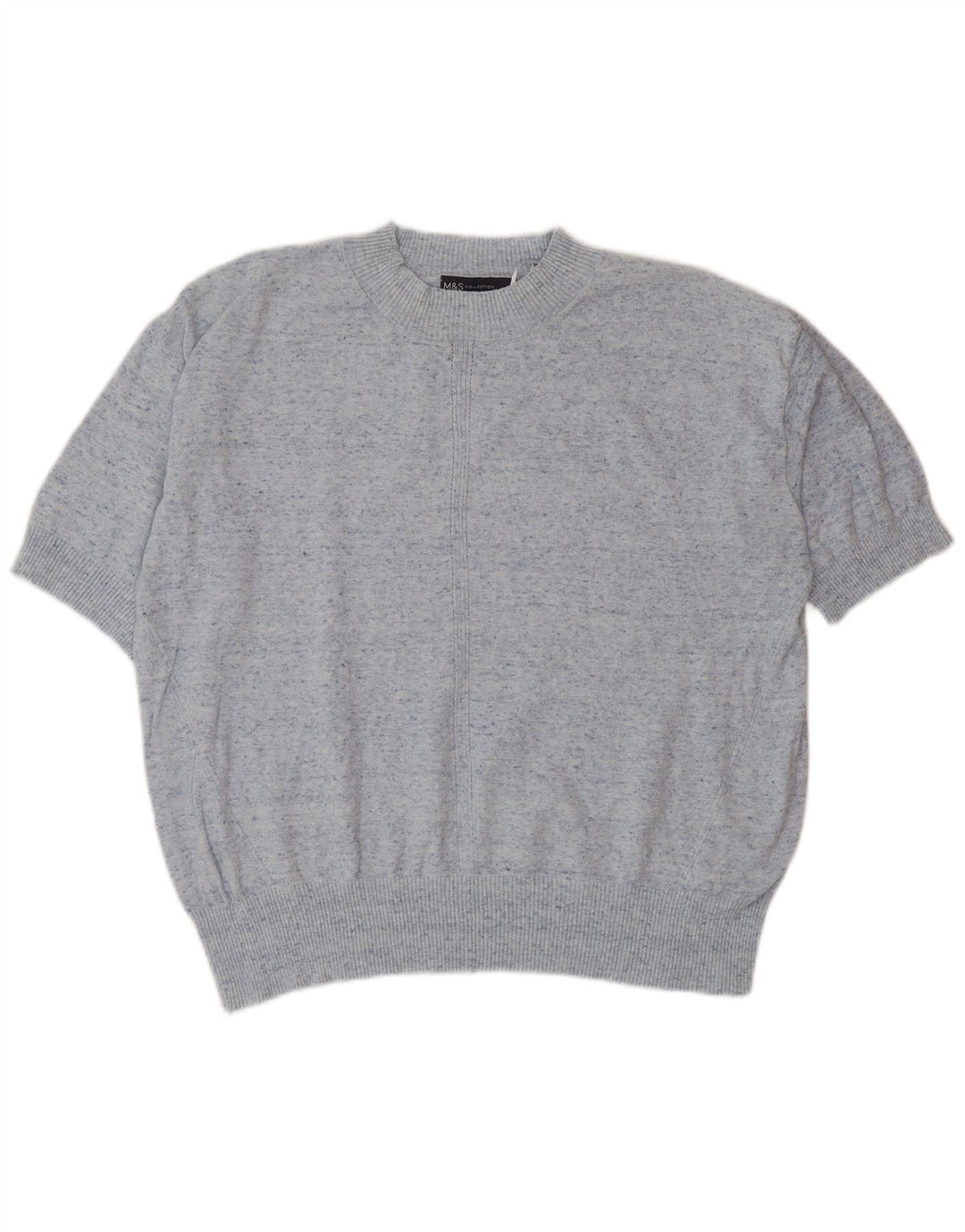 Marks & Spencer Dame sweater med rund hals DK 14 Medium Blue Flecked