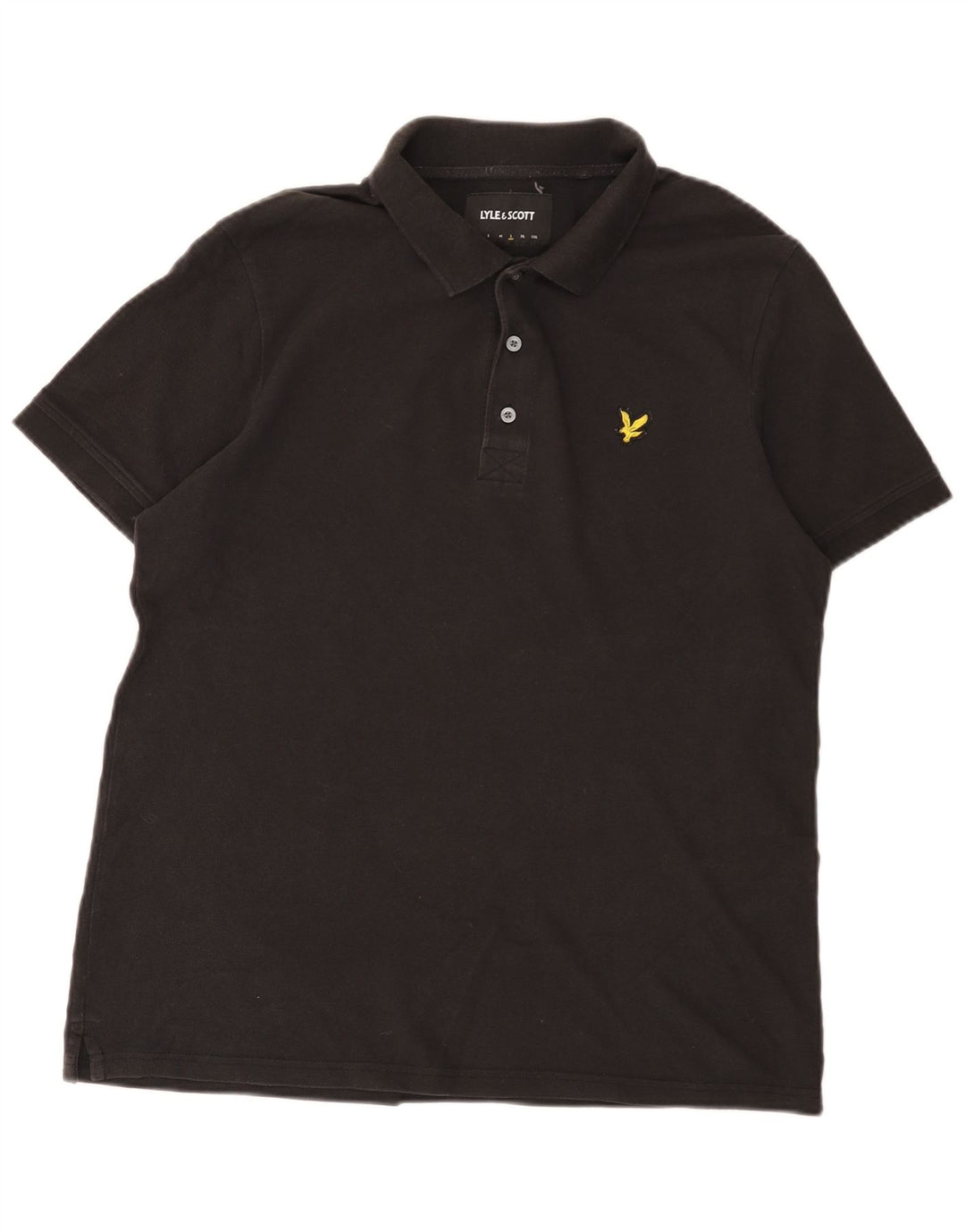 Lyle & Scott herre poloskjorte stor sort bomuld