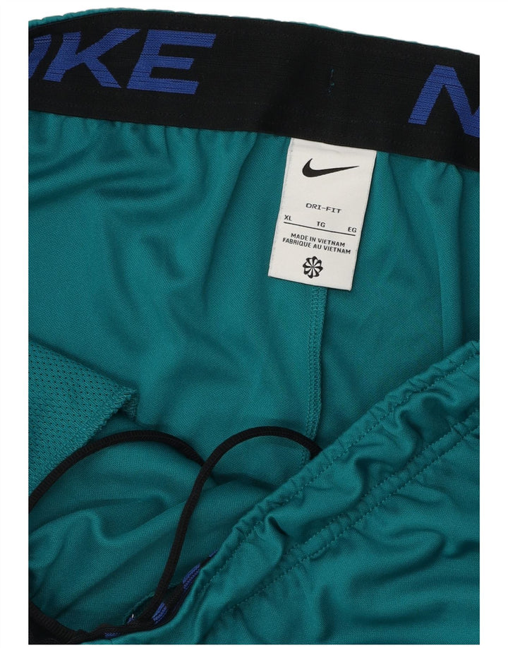 Nike Herre Dri Fit sportsshorts XL turkis polyester