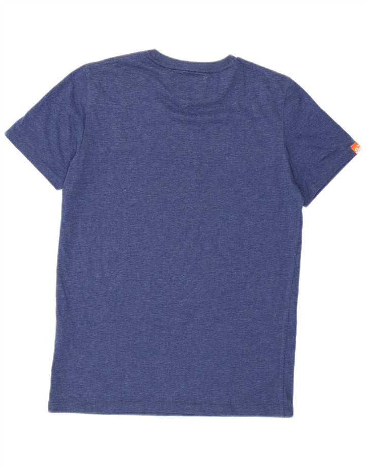 Superdry T-shirt top mellemblå bomuld til mænd